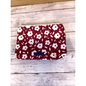 The Cosmetics Company Store Red White Floral Travel Accessory Pouch